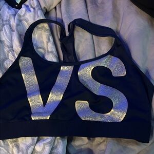 Victoria's Secret Blue Sports Bra with Silver Accents